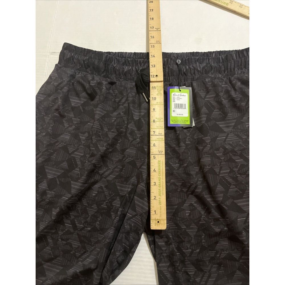 Robert Graham Abstract Shorts Men XXL Black Gray Sweat Athleisure Hiker Golfer - Picture 4 of 10
